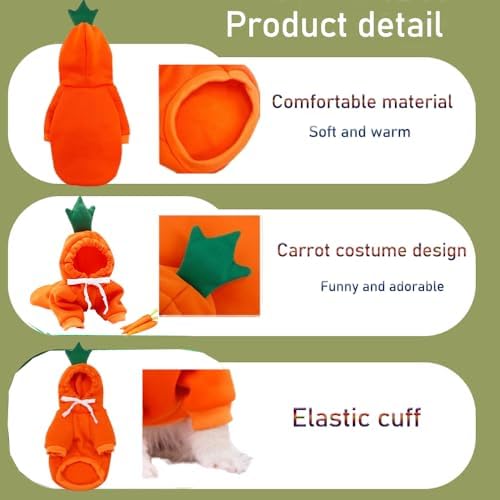 ANIAC Dog Hoodies Sweatshirt with Bunny Ears Spring Puppy Clothes for Small Dog Girl Boy Soft Doggy Sweater Cat Apparel Pet Clothing for Kitten