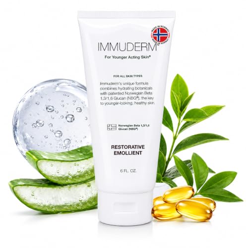 Immuderm Beta Glucan Serum - Daily Moisturizer for Dry Skin - 6 fl oz | Beta-Glucan Power Moisturizer with Natural Moisturizing Factors - Lightweight
