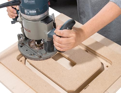 O'SKOOL Router Table Insert Plate Template Kit for 9-1/4" × 11-3/4" Plates | MDF Routing Guides, Router Bits