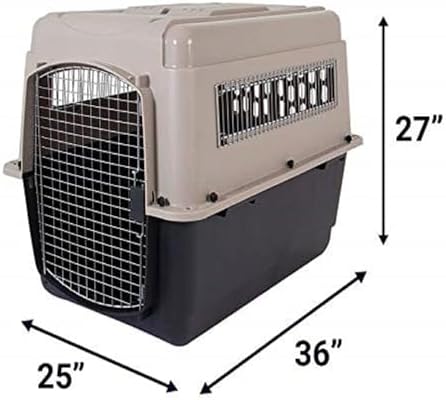 Petmate Ultra Vari Dog Kennel for Medium to Large Dogs (Durable, Heavy Duty Dog Travel Crate, Made with Recycled Materials, 36 in. Long) 50 to 70 lbs
