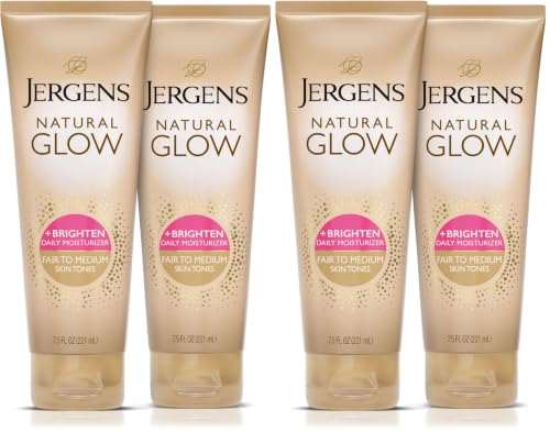 Jergens Natural Glow Self Tanner Body Lotion, Sunless Tanning, Medium to Deep Skin Tone, Daily Moisturizer with Coconut Oil, Vitamin E and Antioxidants, 7.5 Oz | Sunless Tanning, Daily Moisturizer, Coconut Oil, Vitamin E & Antioxidants, Gradual Color Dev…