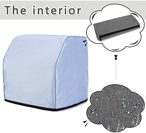 LUXJA Serger Machine Cover with Storage Pockets, Gray Dots