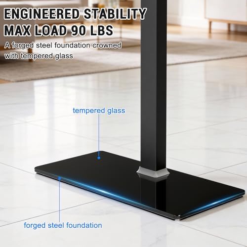 XINYAO Motorized TV Stand, Electric Height Adjustable Tabletop Mount | TV Lift Fit 32"–70" TVs up to 90 lbs, 3 presets for sit/stand/game