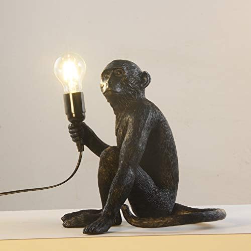 Golden Monkey Table Lamp, LongTN LED Resin Sitting Monkey Lighting