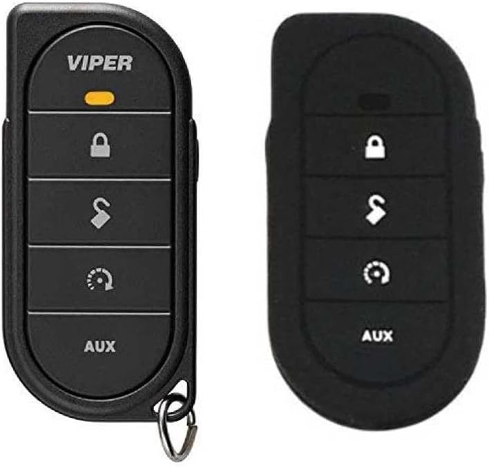 Viper 7656V Replacement - 1 Way 5 Button 1/2 Mile Range Car Remote Bundled with (+) 7656VB Silicone Protective Covering