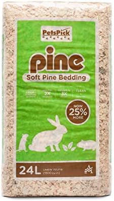 PETSPICK Pine Wood Bedding for Small Pets, Cages and Animal Habitats, 141 L | Pine bedding is sized for small pets and animal habitats; 141 L package supports cage and enclosure maintenance.