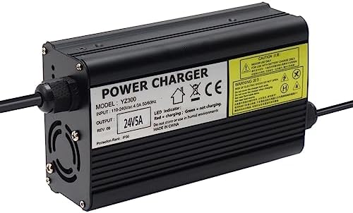 24V 5A Battery Charger 3-Pin XLR for Pride, Jazzy, Drive Medical, Golden Technologies, Shoprider, Rascal, EA1065, S150 180 X-CEL