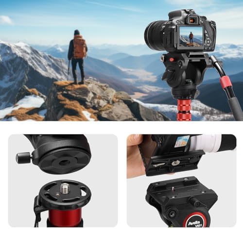 Avella V501 Video Tripod Fluid Head with Quick Release Plate