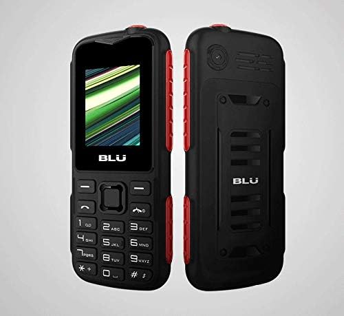 BLU Tank Mini T650 1.8" GSM Unlocked 32MB Dual-SIM Flashlight Cellphone (Black/Red)