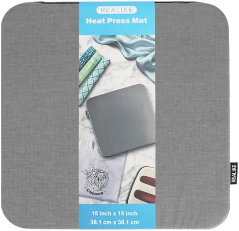 REALIKE Heat Press Mat Compatible with Cricut Easy Press 2/Cricut Easy Press(12X12 inch)
