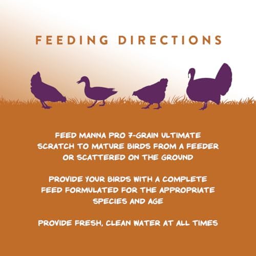 Manna Pro 7-Grain Ultimate Chicken Scratch Treat, Non-GMO, 10 lb Bag | 7-Grain Scratch Treat Blend, Non-GMO Ingredients, Natural Multigrain Recipe