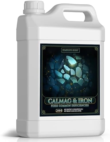 Humboldts Secret CalMag & Iron | Calcium, Magnesium & Chelated Iron Nutrient Fertilizer | Hydroponic Supplies for Vegetative & Flowering Growth in Soil, Coco, Hydroponics or RO Water | 1 Gallon