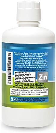 Liquid Zinc Supplement by Nutrinoche: Organic Liquid Drops - Ionic Zinc and Picolinate Alternative - 99.99% Ultra Pure Crystalline Nano Particles