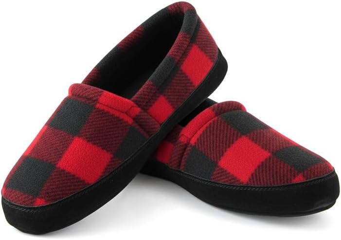Men Perfect Mocs Fleece House Slippers Moccasin-Style Suede Sole