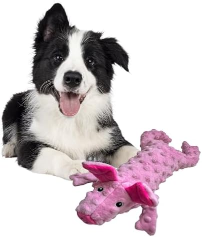 SPOT Skinneeez Extreme Stuffers Frog - Stuffing Free Dog Toy With Squeaker & Rip Stop Mesh Lining for Durability - Insert Plastic Bottle for Extra Crunch, For Small to Medium Puppies & Dogs - 14in