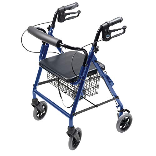 Lumex Walkabout Lite Hemi Rollator, Short & Lightweight Walker, Low 20" Seat, Burgundy