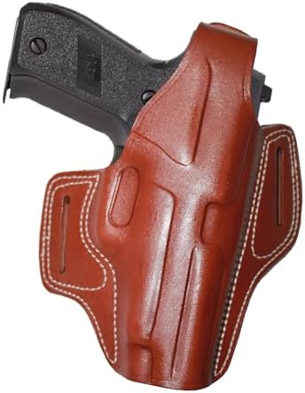 YT HOBBY Handmade Leather OWB Carry Two Slot Thumb Break Gun Holster for Sig P226