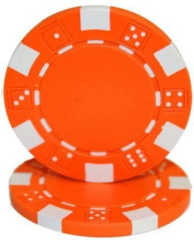 Brybelly Clay Composite Striped Dice 11.5-gram Poker Chips (100-pack) - Blank Non-denominated Poker Chips - Custom Cash Games and Home Casino Poker Nights