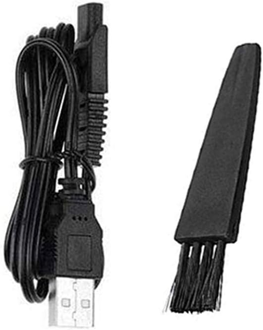 Shaver Charger for Solo Men's Rechargeable Full Body Hair Trimmer Replacement Electric Shaver Charging Cable 5V USB Charger with Cleaning Brush(1 Packs)