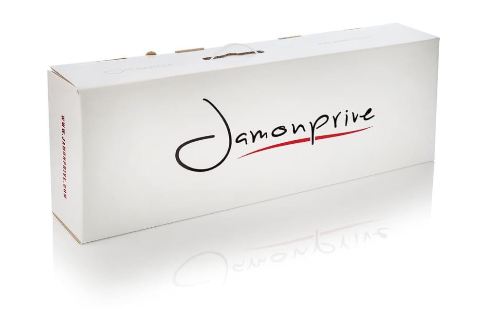 Serrano Ham Bone in from Spain 15-17 lb with Ham Stand & Knife - Cured Spanish Jamon with NO Nitrates or Nitrites all Natural - GMO Free and Gluten