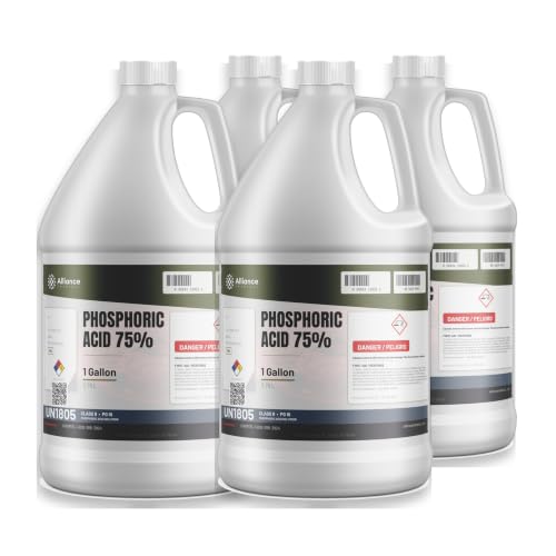 Phosphoric Acid 75% - 1 Gallon - Phosphoric Acid Cleaner for pH Control, Corrosion Inhibitor, Activating Agent, and Agriculture - Made in America - Alliance Chemical