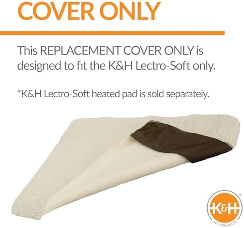 K&H Heated Pad Cover, Lectro-Soft Small Outdoor Dog Bed Replacement Cover | Fits K&H Lectro-Soft Small Beds (Heated Bed Sold Separately), Machine Washable Fleece Cover, 18x14in