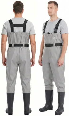 Waders for Men Waterproof Women Fishing Chest Wader with Boots | 2-Ply Nylon/PVC, for hunting & fishing, with boot hanger