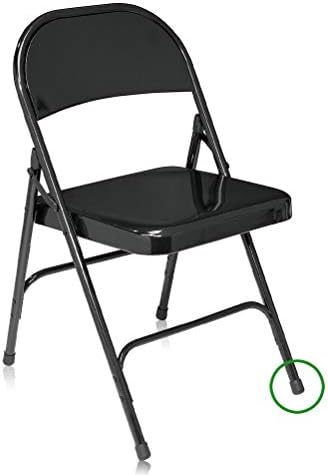 50pcs Chair Leg Cap Tips,Vankcp 7/8 inch Rubber Black Round Anti Slip Caps Chair Legs for Table Folding Chairs (50Pcs)
