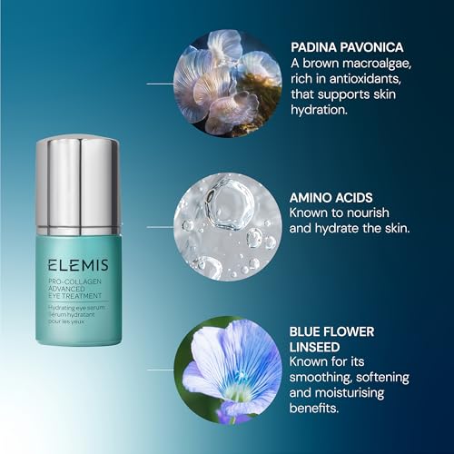ELEMIS Pro-Collagen Advanced Eye Treatment, 15ml – Lightweight Daily Anti-Wrinkle Eye Serum, Firm, Smooth & Deeply Hydrate Delicate Skin