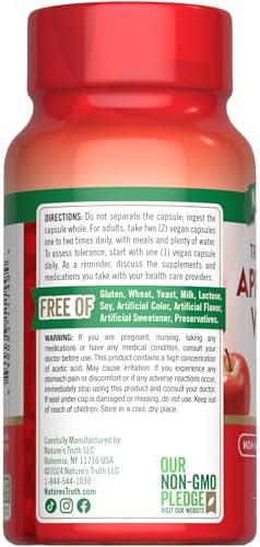 Nature's Truth Apple Cider Vinegar Vegan Capsules | 1200mg