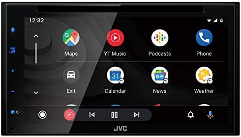 JVC KW-V660BT Apple CarPlay Android Auto DVD/CD Player w/ 6.8" Capacitive Touchscreen, Bluetooth Audio and Hands Free Calling, MP3 Player, Double DIN