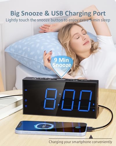 Alarm Clock with Bed Shaker, Vibrating Alarm Clock for Heavy Sleepers