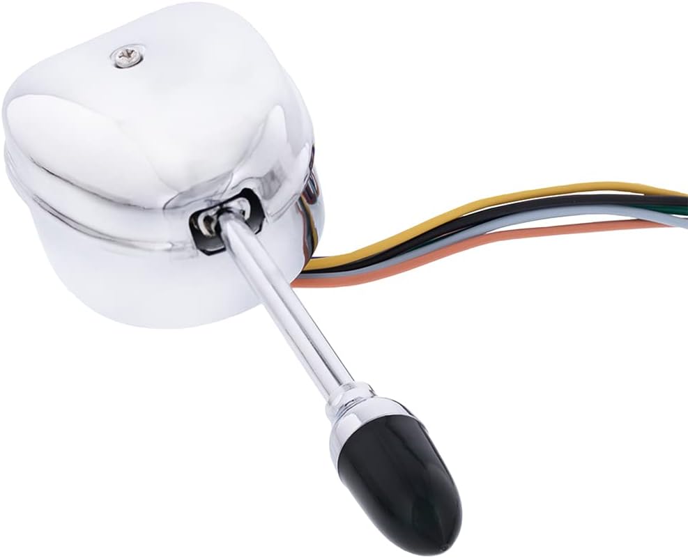 United Pacific Chrome 12V Universal Turn Signal Switch Replacement for Early Cars & Trucks, 7-Wire System, Adjustable Steering Column Clamp - 1 Unit
