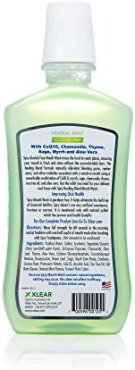 Spry Natural Xylitol Oral Rinse Mouthwash, Spearmint - 16 fl oz (Pack of 1) | Natural, Fluoride Free, Enamel Support, Low Alcohol, Gentle for Sensitive Mouth and Gum, Non-GMO, No Burn