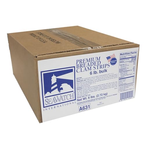 Sea Watch Frozen Captain Pride Fried Breaded Clam Strip, 6 Pound -- 1 each.
