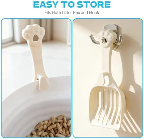 Depets Cat Litter Scoop, Kitty Litter Scooper for Pine Pellet, Wide Slats