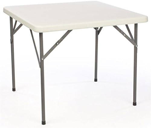 Displays2go Square Folding Table with Molded Top, 34 Inch
