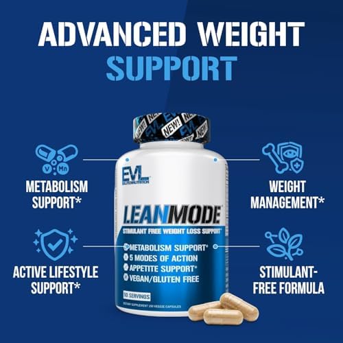 EVL LeanMode Weight Loss Support Capsules - For Men & Women - 50 Servings | Features Green Coffee Bean Extract, CLA and Garcinia Cambogia to support metabolism and appetite control