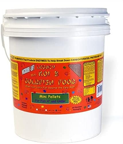 MICROBE-LIFT MLLMPSM Mini Floating Fish Food Pellets for Ponds, Water Gardens, and Fountains, for Small Live Goldfish and Koi, 12 Ounces