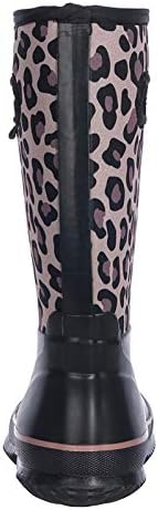 WTW Womens Mid Calf Rain Boots - Waterproof Insulated Neoprene Rubber Boots Mud Outdoor Hunting Garden Boots