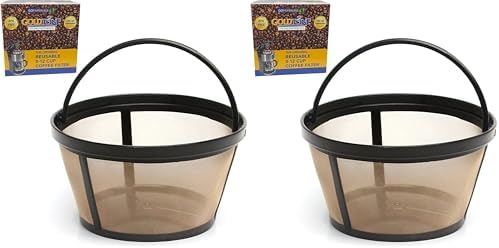 GOLDTONE Reusable 8-12 Cup Basket Coffee Filter fits Mr. Coffee Makers and Brewers, Replaces your Paper Coffee Filters, BPA Free