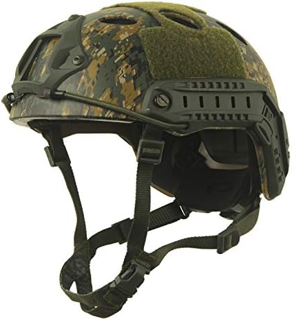 LOOGU Fast BJ Base Jump Tactical Helmet for Airsoft with 12-in-1 Headwear