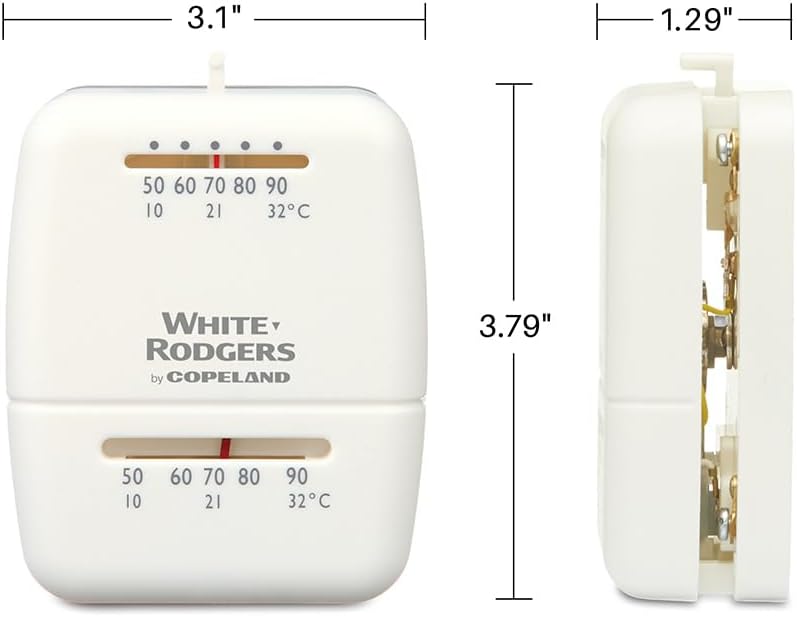 White-Rodgers Snap Action Thermostat, Cool Only, 1C21-101