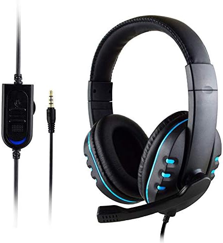 HHmei New Gaming Headset Voice Control Wired HI-FI Sound Quality for PS4 Black - PS4 Wired Headset Headset