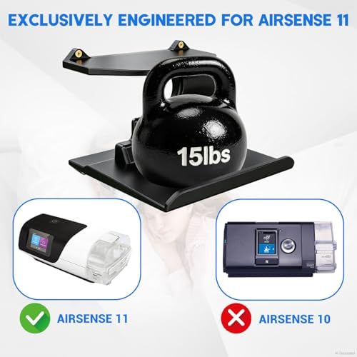 CPAP Wall Mount Shelf for AirSense 11 with CPAP Hose Hanger & Mask Hook | CPAP Shelf for Bedside Save Space