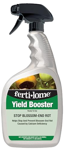 Fertilome (10607) Yield Booster Calcium Blossom End Rot Spray, 16 oz | Calcium foliar spray - Stops blossom end rot & helps set fruit on tomatoes - Vegetable gardeners