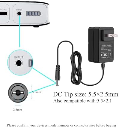 14V Charger Cord for Halo Bolt Air 58830 57720 Portable Car Battery Jump Starter