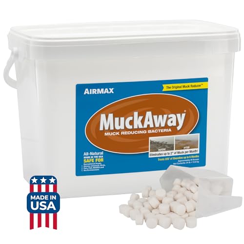 Airmax MuckAway Bacteria Enzyme Tablets for Ponds & Lakes, 16 Scoops | Natural beneficial bacteria muck, sludge & noxious odor solution for cleaner beaches & shorelines; fish, pet & wildlife safe