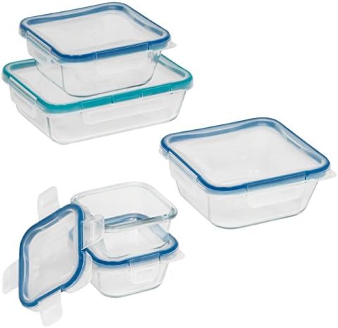 Snapware Snapware 6cup total solution rectangle food storage container glass, 9.3 Ounce (1112403) | Snapware glass container, 6‑cup size, BPA‑free lid, 4 locking tabs, microwave safe, freezer safe, dishwasher safe, 1112403
