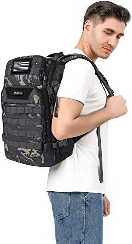 MOSISO 30L Tactical Backpack, Military Daypack, Night Camouflage